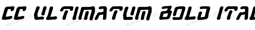 CC Ultimatum Bold Italic字体转换